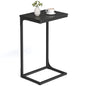 VASAGLE C-Shaped End Table, Side Table for Sofa, Couch Table with Metal Frame, Small TV Tray Table for Living Room, Bedroom, Ebonized Oak Finish and Black ULET353B42 - color: Ebonized Oak Finish + Black