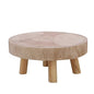 Wood Plant Stands Indoor Outdoor, 9cm/3.5 Tall Plant Holder Wooden Stool Display Stand Flower Pot Stand Small Round Side Plant Table Planter Stands for Indoor Plants (Wood, 14cm)