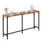 VINGLI 71 Inch Bar Table, Rectangular Counter Height Home Pub Table, Brown | High Top, Multi-Scene Use for Kitchen Dining Living Room Sofa Entryway, Wooden Tabletop & Metal Base, Easy to Install - color: Brown, size: 71"L