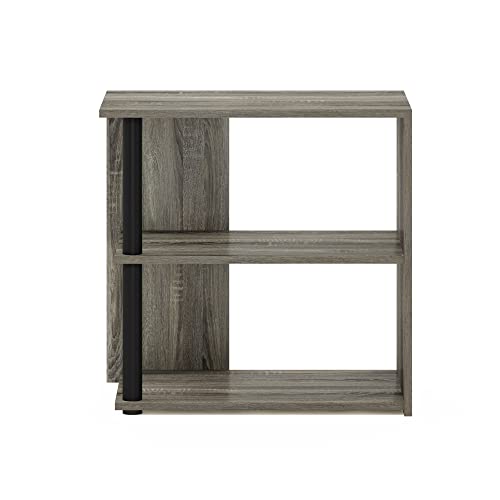 Furinno Romain Side Table, 2-Tier End Table with Open Shelf, Night Stand, Bedside Table, for Living Room, Bedroom, French Oak - color: French Oak, size: 1-Pack, Plastic/Wooden Frame