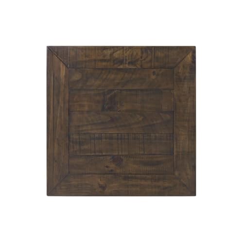 Martin Svensson Home Monterey Solid Wood End Table, Black and Brown | Farmhouse Rustic, Coastal Side Table, Drawer and Shelf - color: Black With Brown Top