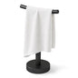YUMORE Hand Towel Holder Stand for Bathroom & Kitchen, Freestanding T-Shape Towel Rack with Weighted Base, Matte Black