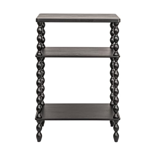 Creative Co-Op Bobbin Leg Rectangle Wood Accent Table, Black - color: Black, size: 20.5"L x 13.5"W x 29.5"H