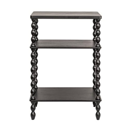 Creative Co-Op Bobbin Leg Rectangle Wood Accent Table, Black - color: Black, size: 20.5"L x 13.5"W x 29.5"H