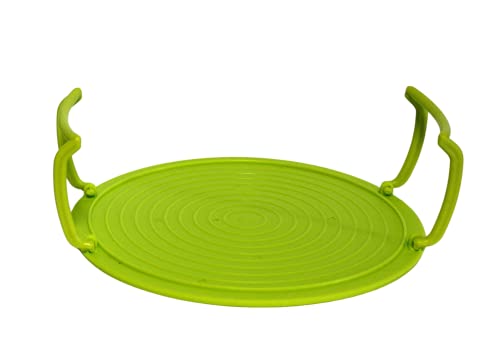 Microwave Multipurpose 4 in 1 Tray Stand Rack Splatter Guard Carry Tray Stacking Shelf (1, Green) - color: Green