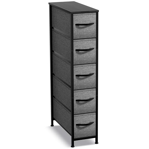 Sorbus Kids Dresser with 5 Drawers - Storage Unit Organizer Chest for Clothes - Bedroom, Kids Room, Nursery, & Closet - color: Black/Charcoal, style: 5 Drawer