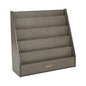 ECR4Kids Streamline Double-Sided Book Display, Classroom Bookshelf, Grey Wash | Independent book browsing, 5 deep shelves, 4 rear shelves for extra storage, durable birch, GREENGUARD Gold Certified - color: Grey Wash