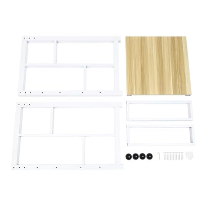 Over Washer and Dryer Shelves,Dryer Storage Shelf,Laundry Room Storage and Organizer Standing Shelf,Height Adjustable Laundry Room Shelves, Load-Bearing Capacity 418.9 lbs (Light Walnut) - color: Light Walnut