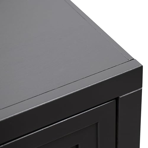 Bridgevine Home 22" Side Table with Drawer and Lower Shelf, Two-Tone Finish | Fully assembled side table with a drawer and lower shelf; compact two-tone design adds storage beside sofas and chairs.