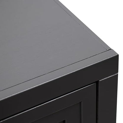 Bridgevine Home 22" Side Table with Drawer and Lower Shelf, Two-Tone Finish | Fully assembled side table with a drawer and lower shelf; compact two-tone design adds storage beside sofas and chairs.