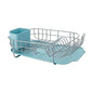 KitchenAid Low Profile Compact Dishrack with Removable Flatware Caddy and Angled Self-Draining Board, Rust Resistant Wires, 12.59 x 17.55 x 6.29 Inch, Mineral Water - color: Mineral Water, size: Low Profile