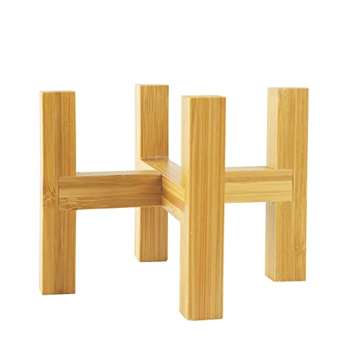 Modern Mini Plant Stand, Wood Flower Pot Holder, Up to 3.5" Diameter Planter, Display Potted Rack, Prevent The Floor Wet, Not Include Planter Pot - size: 3.5 Inch