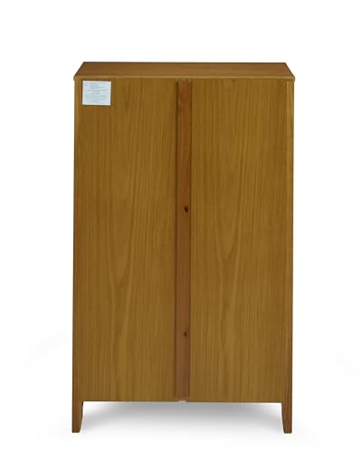 Shaker Style 4 Shelf Bookcase / Solid Wood / 48" High / Adjustable Shelving / Closed Back / Display Bookshelf for Living Room, Bedroom, Home and Office, Cherry - color: Brown, size: 48"