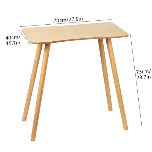 Small Writing Study Work Table Space-Saving Home Office Desk Ergonomic Design Writing Desk, Wood PC Study Table, Thickened Computer Office Desk, Laptop Table for Small Space Bedroom Office Wooden Col