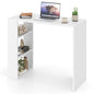 Giantex Small Computer Desk, 36 Inch Compact Home Office Desk with Storage Open Shelves & Anti-Tipping Kit, Makeup Vanity Table, Student Teen Study Writing Desk for Small Space, White