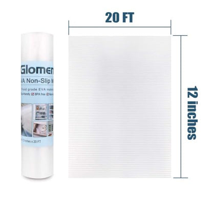 Shelf Liner, Non-Slip Cabinet Liner, Washable Oil-Proof for Kitchen Cabinet, Shelves, Refrigerator, Storage, Desks, 12 Inches x 20 FT, Non Adhesive Drawers - size: 12"W x 240"L