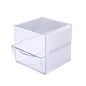 Deflecto Stackable Cube Organizer, Desk and Craft Organizer, 1 Drawer, Clear, Removable Drawer, 6"W x 6"H x 7"D (350801) - style: 1 Drawer