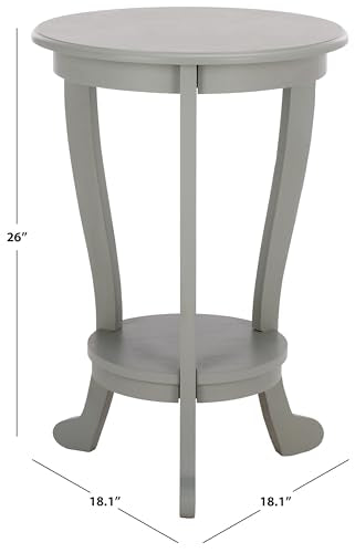 SAFAVIEH Furniture - Mary Pedestal Table - Robins Egg Blue - Solid Wood - Farmhouse Pedestal Design - Ideal for Living Room, Entryway, Home Office, 18.1" W x 18.1" D x 26" H (AMH5711L) - color: Robins Egg Blue