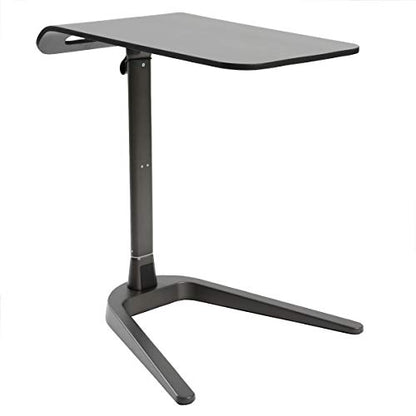 Cozy Space Swivel TV Tray Tables and Easy Storage, Adjustable, Portable Folding with Wood and Metal, Bronze - color: Black