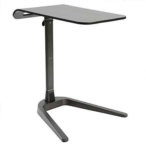 Cozy Space Swivel TV Tray Tables and Easy Storage, Adjustable, Portable Folding with Wood and Metal, Bronze - color: Black