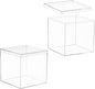 KissYou Large Acrylic Box With Lid Clear Display Boxes Acrylic Square Cube Jewelry Storage Contanier Home & Office Plastic Weddings Party Gift, Treats Boxes - size: 5.9 x 5.9 x 5.9 Inch