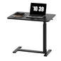 Sweetcrispy Overbed Bedside Table with Wheels, Adjustable Hospital Home Use, Rolling Laptop Mobile Standing Space Saving Durable Frame Side Storage Shelf Easy Assembly, Black - color: Black