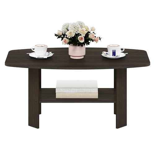 Furinno Simple Design Coffee Table, Dark Brown - color: Dark Brown, size: Coffee Table