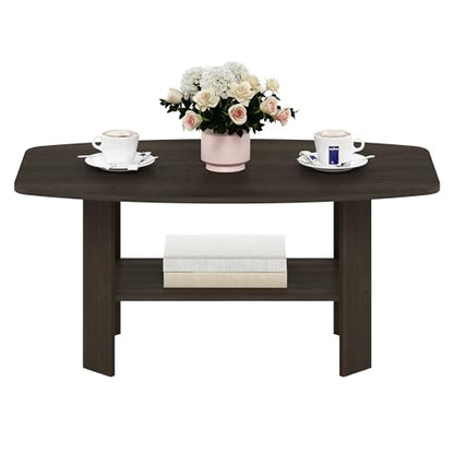 Furinno Simple Design Coffee Table, Dark Brown - color: Dark Brown, size: Coffee Table