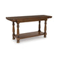 Signature Design by Ashley Sturlayne Flip Top Sofa Table, Expandable Console to Dining Table, Drop Leaf Design with Hardwood Solids, Space-Saving Multi-Use Furniture for Living Room, Brown - color: Brown, style: Sofa Table