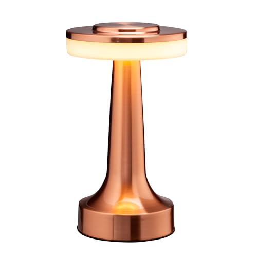 O’Bright Portable LED Table Lamp with Touch Sensor, 3-Levels Brightness, Rechargeable Battery Up to 48 Hours Usage, Night Light for Kids Nursery, Nightstand Lamp, Bedside Lamp (Rose Gold) - color: Rose Gold