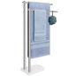 Livabber Standing Towel Rack, 304 Stainless Steel 2-Tier Towel Holder Stand with Marble Base, Modern Stylish Tall Shower Towel Bar for Bathroom Accessories, Pool（Brushed Nickel） - color: Brushed Nickel