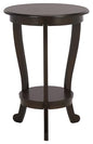 SAFAVIEH Furniture - Mary Pedestal Table - Dark Chocolate - Solid Wood - Farmhouse Pedestal Design - Ideal for Living Room, Entryway, Home Office, 18.1" W x 18.1" D x 26" H (AMH5711F) - color: Dark Chocolate