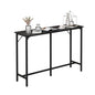 VINGLI 55 Inch Bar Table, Rectangular Counter Height Home Pub Table, Black | High Top, Multi-Scene Use for Kitchen Dining Living Room Sofa Entryway, Wooden Tabletop & Metal Base, Easy to Install - color: Black, size: 55"L
