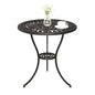 IDEALHOUSE Patio 23''Cast Aluminum Side Table with Umbrella Hole,Bronze | Outdoor Small Coffee Tables,Anti-Rust Bistro Table,Round End Table,Outdoor Furniture for Indoor,Patio,Garden,Porch,Balcony - size: 1.57'' Umbrella Hole