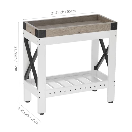 Narrow Side Table, End Table,Sofa Side Table, End Table Nightstand for Bedroom, Living Room, Small Spaces - color: White, style: Farmhouse