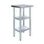 Stainless Steel Work Table with 2 Shelves | Metal Utility Table | Commercial & Residential NSF Utility (Stainless Steel Table with 2 Shelves, 18" Long x 18" Deep) - size: 18" Long x 18" Deep