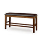 Signature Design by Ashley Upholstered Counter Height Dining Bench, Brown | Space-saving 50-in backless solid wood frame, Plush combination of leather and faux leather cushion, Ralene Series - color: Medium Brown, style: Counter Height Bench