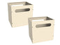 ClosetMaid 5437 Collapsible Mini Storage Bin with Two Handles, 2-Pack, Natural Linen - color: Natural Linen