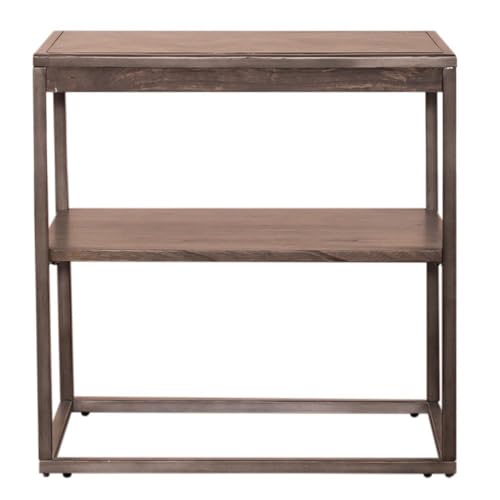 Liberty Furniture Jamestown Wood Top Chair Side Table with Pull Out Tray for Living Room - Tobacco - size: Chair Side Table