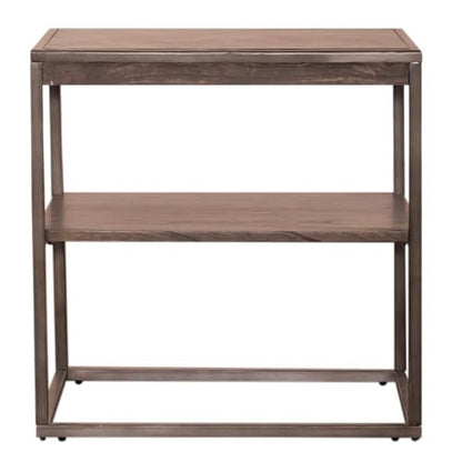 Liberty Furniture Jamestown Wood Top Chair Side Table with Pull Out Tray for Living Room - Tobacco - size: Chair Side Table