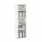 Furinno PASIR Book Shelf, 5-Tier Modern Bookshelf, Open Shelves Bookcase 9 x 12 x 52, Easy Assembly, for Living Room, Bedroom, Home Office, White - color: White, size: 5-Tier Cube