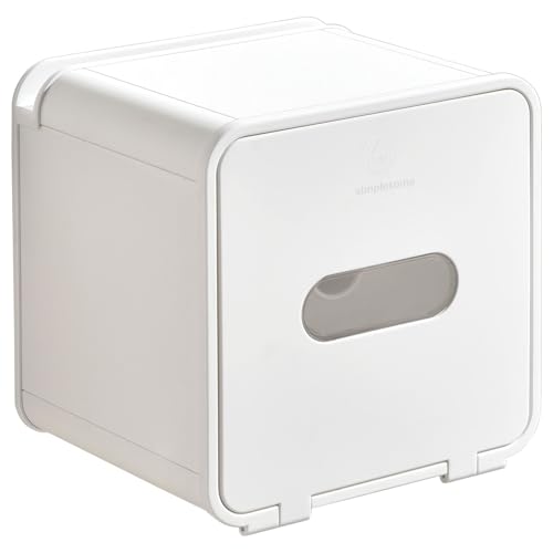 simpletome Toilet Paper Holder Wall Mount with Shelf Waterproof Adhesive or Drilling Install (White, ABS Plastic) - color: White, size: ABS Plastic