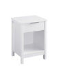 Nightstand with Drawer,3-Tier End Side Table with Storage Drawer and Shelf,Modern Bedside Night Stand for Bedroom, Living Room-Retro White - color: White, style: 1 Drawers
