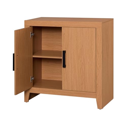 WAMPAT Farmhouse Wood TV Stand with Storage Cabinet for TVs up to 50 Inch, 31.5" Entertainment Center, Media Console Table for Living Room, Dining Room & Entryway, Mocha - color: Mocha