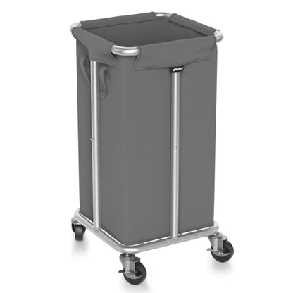 Hodonas 115L Laundry Basket with Wheels, 30 Gal. Rolling Laundry Hamper, Removable and Machine Washable Liner, Steel Frame, Tall Laundry Cart for Laundry Room, Bedroom, Bathroom, Dorm Storage -Gray - color: Gray