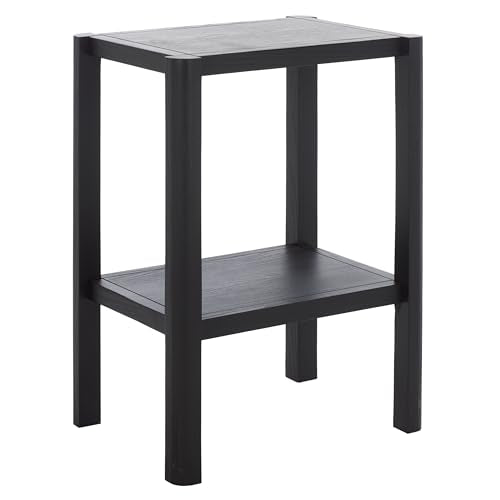 SAFAVIEH Home Collection - Hendro Accent Table, Black Rectangular Side Table with 1 Shelf, Fully Assembled (ACC2401B) - color: Black