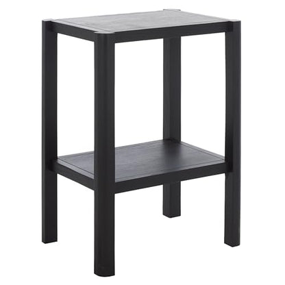 SAFAVIEH Home Collection - Hendro Accent Table, Black Rectangular Side Table with 1 Shelf, Fully Assembled (ACC2401B) - color: Black