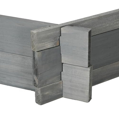 Outsunny Wooden Raised Garden Bed, Hexagon Screwless Outdoor Planter Box Plants, Vegetables, Flowers, Herbs, 39" x 36" x 6", Gray - color: Gray, size: 39.25" x 36.25" x 6.25"
