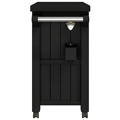 3-in-1 Outdoor Serving Cart with 21.1 Gal Cooler, Rolling Beverage Prep Station and Storage Table, Portable Kitchen Island for Patio, BBQ, Garden, Black