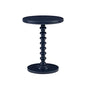 Tarkin Round Navy Blue Turned Spindle Pedestal Side Accent Table by Powell - color: Navy Blue